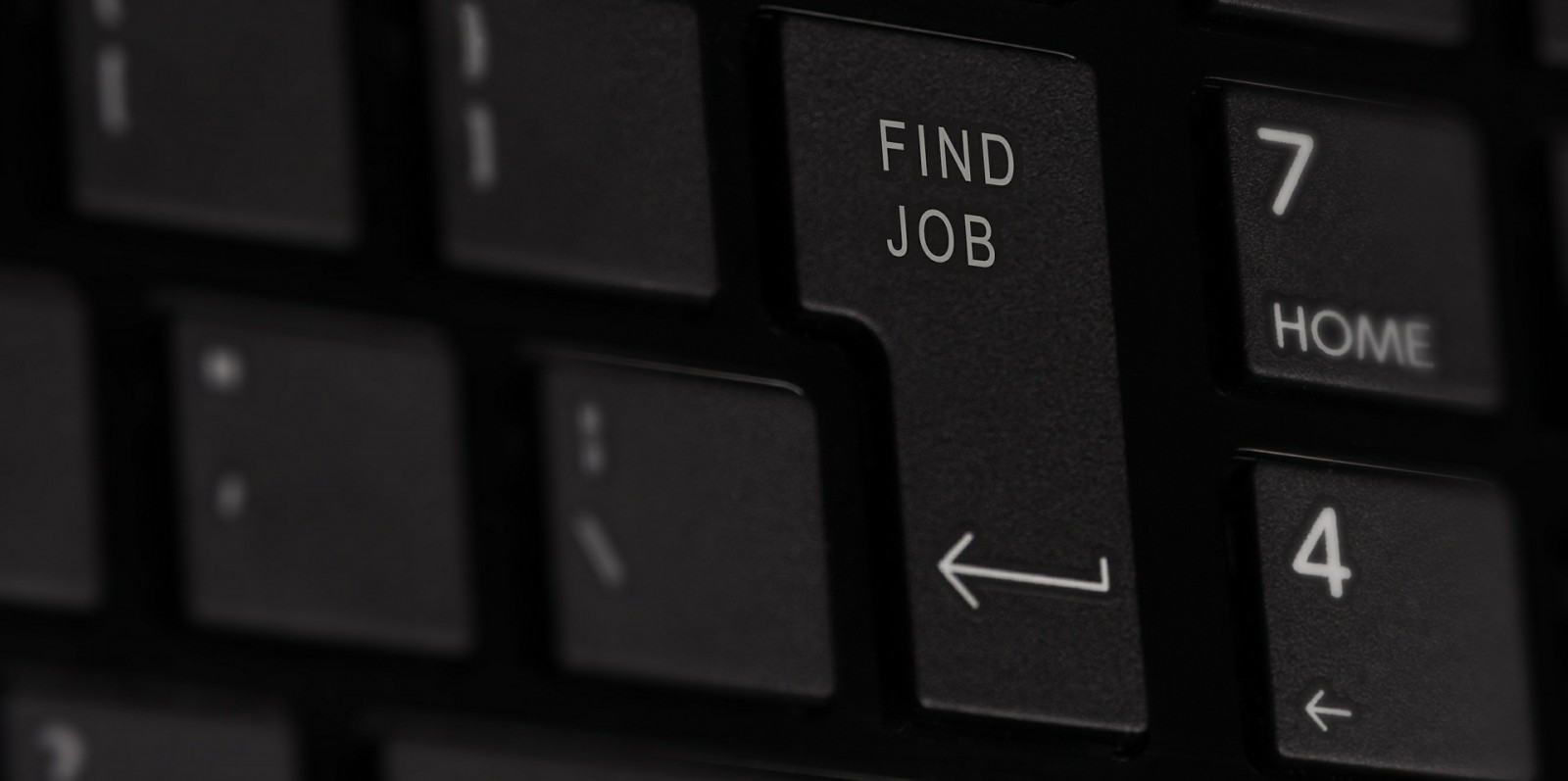 Keyboard with 'Find Job' key. 