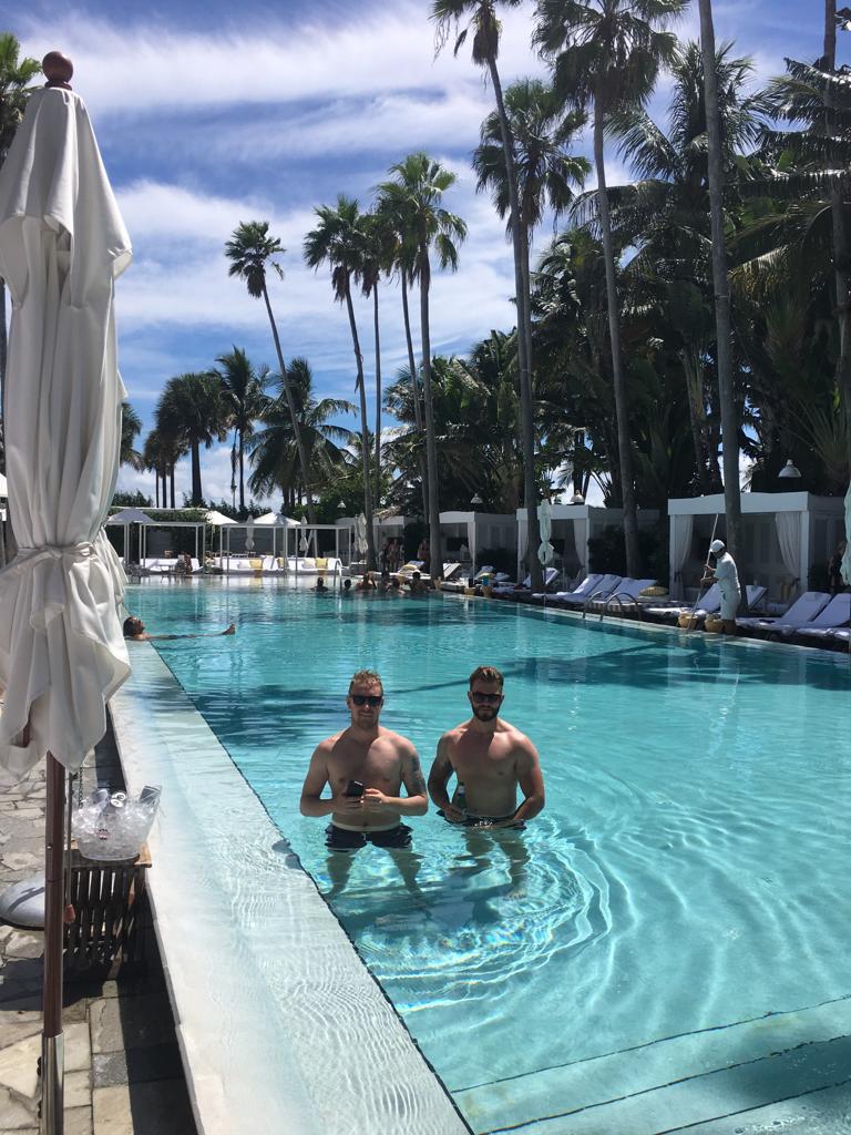 Poolside Team Photo in Miami, Florida